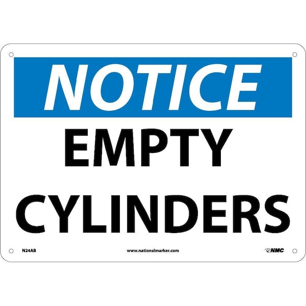 Nmc Notice Empty Cylinders Sign, N24AB N24AB - main
