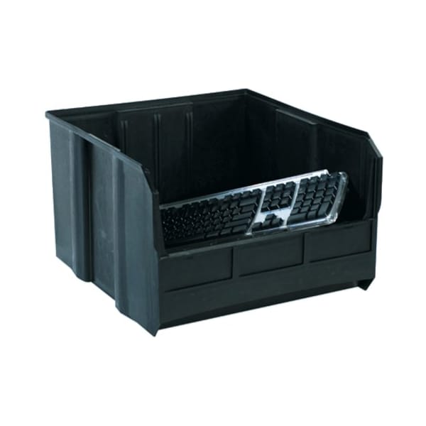 Partners Brand Conductive Bins, 18" x 16 1/2" x 11", Black, PK3 BINC113 - main