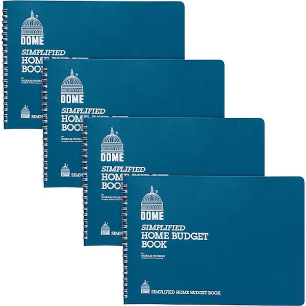 Dome Publishing Simplified Home Budget Book, White, 4PK DOM840BD - main
