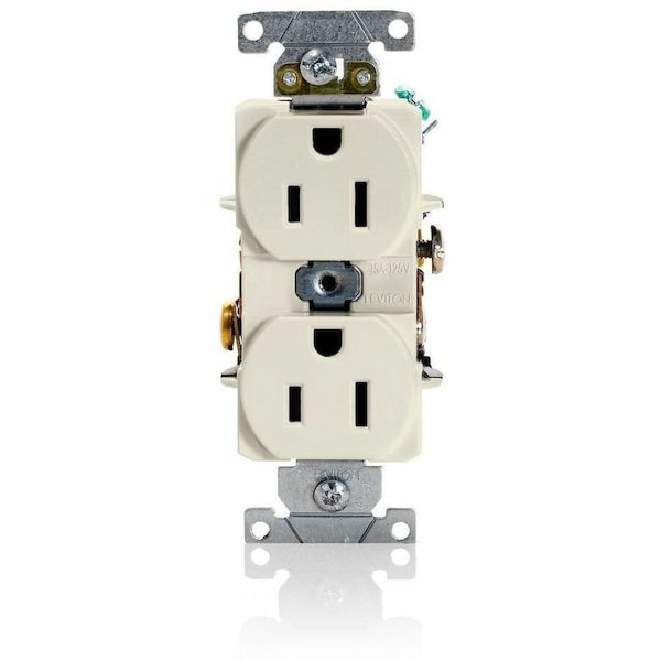 Leviton Industrial Series Heavy Duty Grade Duplex Receptacle, 15 Amp, 125 Volt 5262-ST - main