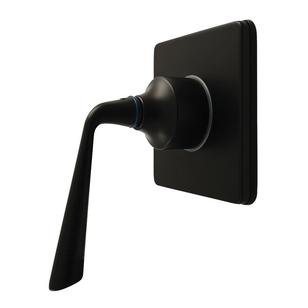 Kingston Brass Single-Handle Six-Way Diverter Valve with Square Trim Kit, Matte Black KS4040ZL - main