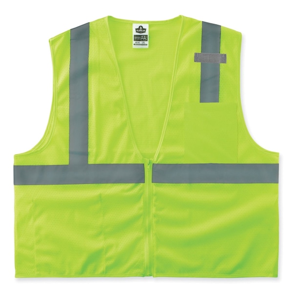 Ergodyne GloWear 8210Z Class 2 Economy Mesh Vest, Polyester, Lime, 4X-Large/5X-Large 21059 - main