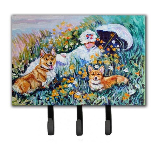 Carolines Treasures Corgi Classics Leash and Key Holder 7324TH68 - main