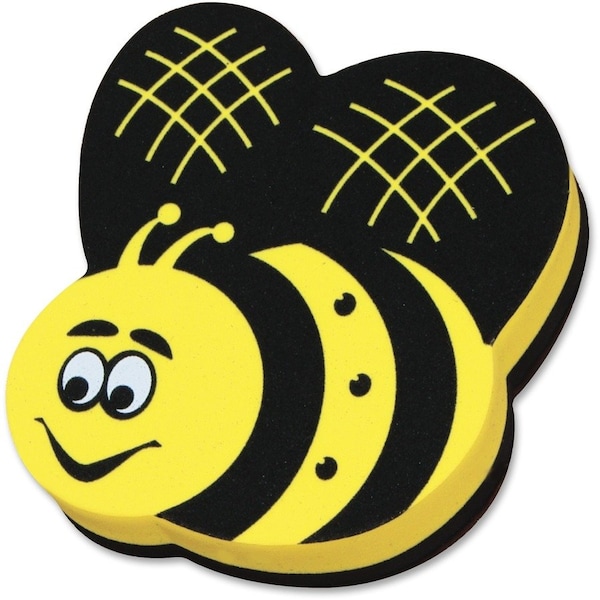 Ashley Productions Magnetic Whiteboard Eraser, Bee, PK6 10019 - main