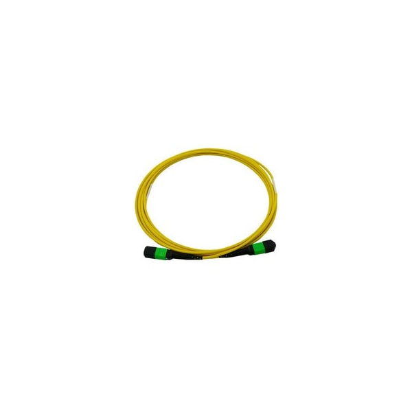 Cable Wholesale Plenum 24 Strand MTP/APC Fiber Optic Patch Cable, Type A, Female, OS2 9/125 Singlemode, Yellow MPMP-22015 - main
