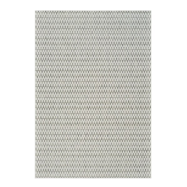 Homeroots 6' X 9' Cream and Beige Geometric Distressed Indoor Outdoor Area Rug 558818 - main
