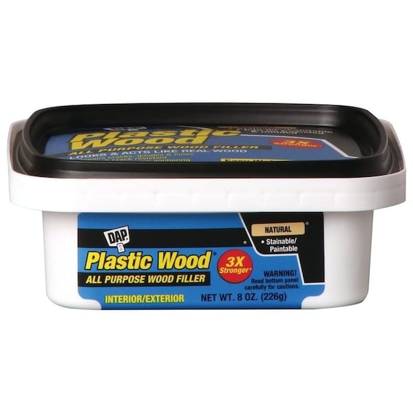 Dap Plastic Wood 0 Wood Filler, Paste, Musty, Natural, 8 oz 8135 - main