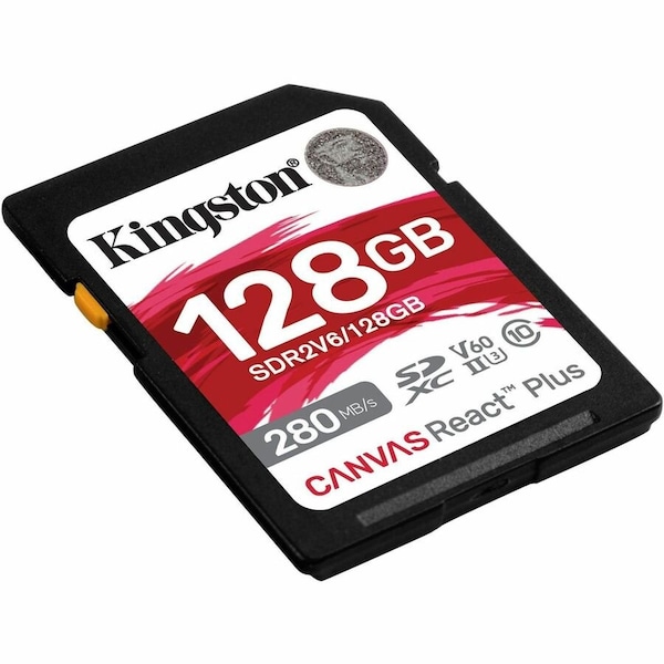 Kingston 128GB CANVAS REACT PLUS SDXC UHS-II 280R/100W U3 V60 FOR FULL HD/4K SDR2V6/128GB - main