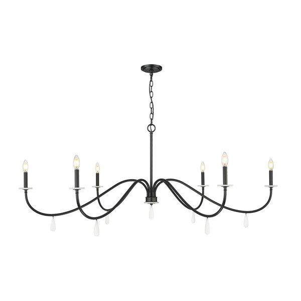 Z-Lite Toussant Matte Black 6 Light Chandelier 6103-63MB - main