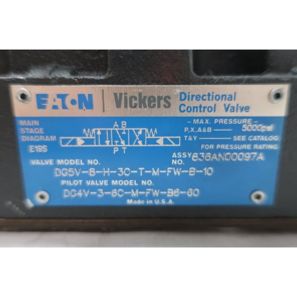 Eaton HYDRAULIC DIRECTIONAL CONTROL VALVE 5000PSI 836AN00097A - main