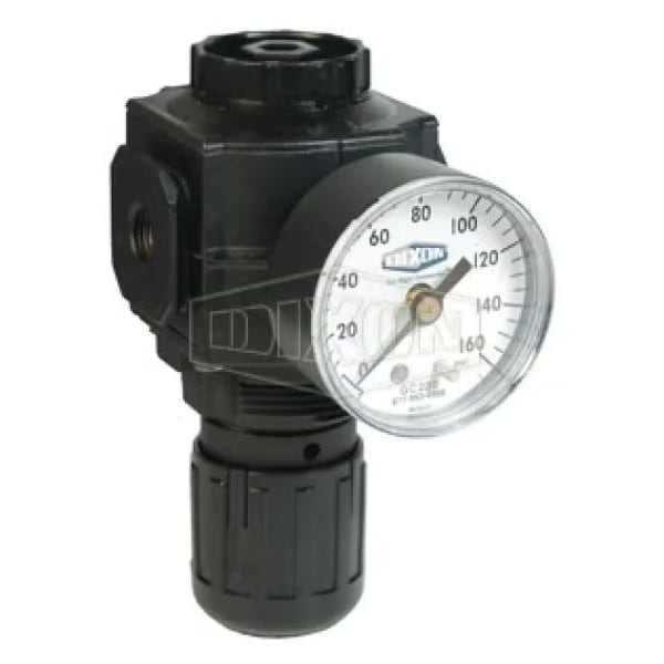 Dixon Norgren by Excelon 1 Series Relieving Compact Regulator with GC230 Gauge, 1/4 in PTF, 91 SCFM Flow R R73G-2RG - main