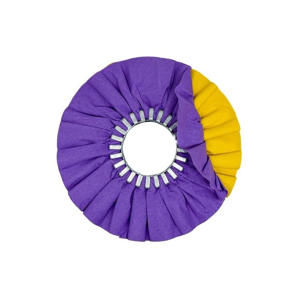 Renegade Products Usa Combination Airway Buffing Wheels, 10 Inch, Purple-Yellow, No Center Plate FAW10X3N2-16P86PUR/YT - main