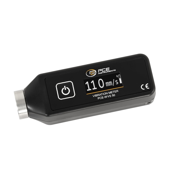 Pce Instruments Wireless vibration meter, 0.01-200 mm/s with USB-C, Bluetooth LE 5.0 and OLED display (IP54) PCE-WVS 50 - main