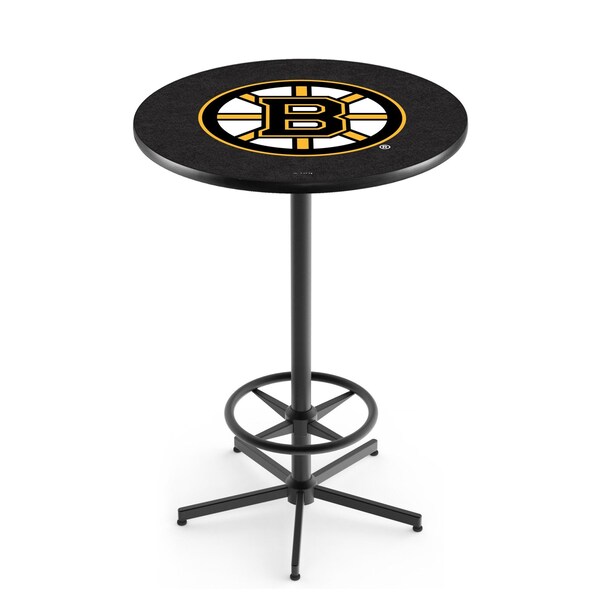 Holland Bar Stool Co 42" Black Boston Bruins Pub Table L216B4236BosBru - main
