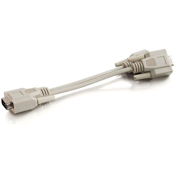 C2G 8in One HD15 VGA Male to Two HD15 VGA Female Y-Cable 25246 - main