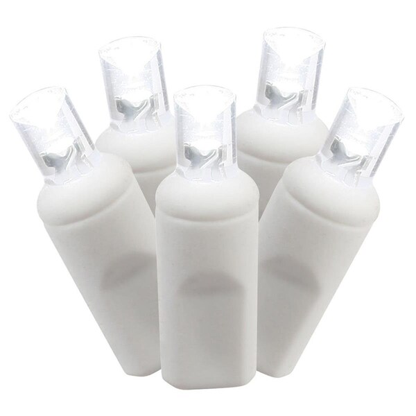 Vickerman LED White Wire End Connecting 6 in. Spacing 50 ft. Long Light Set with Pure White Lights X6W6109 - main