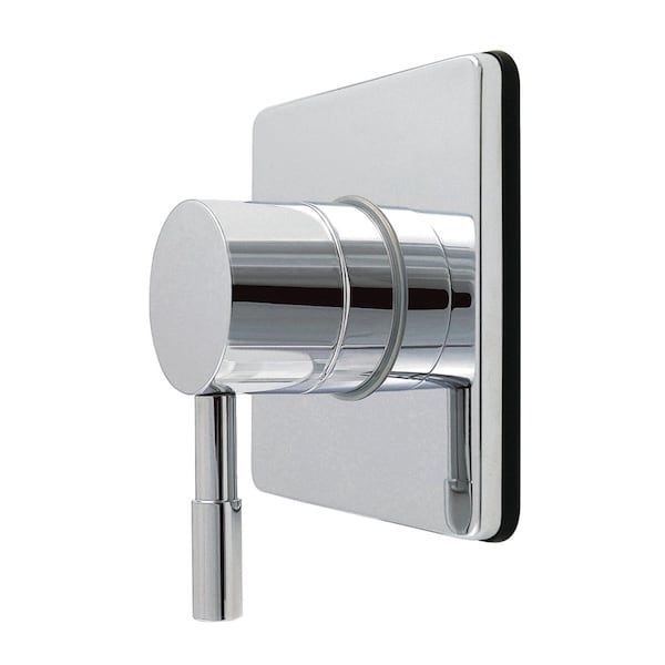 Kingston Brass Single-Handle Six-Way Diverter Valve with Square Trim Kit, Polished Chrome KS4041DL - main