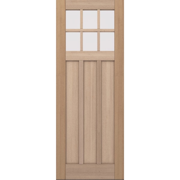 Doornmore CRF-P3G6, 37.75" x 98" ( 36" Door) Left Hand, Mahogany SDL 6 Lite Exterior Door CRF-P3G6-SW-3696_1_LI - main