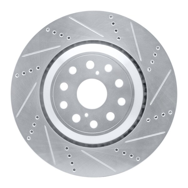 Dynamic Friction Co DFC Brake Rotor - Drilled and Slotted - Silver 631-75019D - main