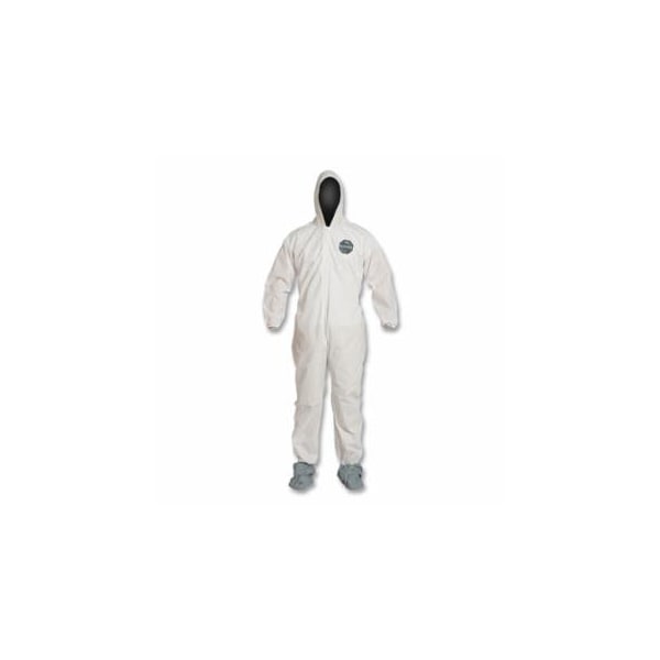 Dupont Proshield 10 Coverall, Attached Hood and Boots, Elastic Wrist and Ankles, Zipper Front, Storm, 25PK 251-PB122SW-2XL - main