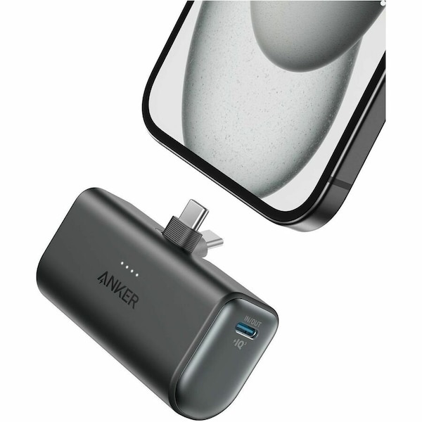 Anker Nano Power Bank With Built-in Foldable Usb-c Connector, Black A1653H11-1 - main