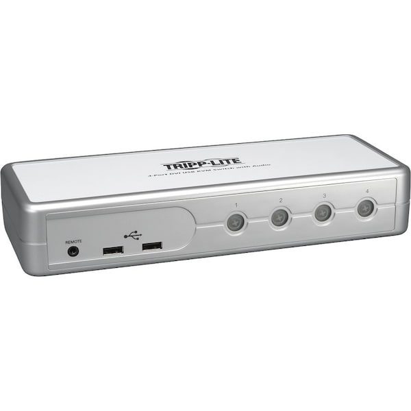 Tripp Lite KVM, 4-Port, DVI, Audio, Cables, USB B004-DUA4-K-R - main