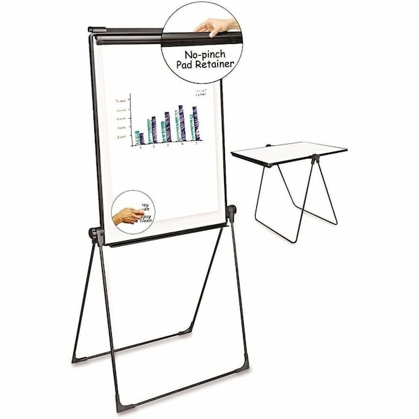 Universal Foldable Double Sided Dry Erase Easel, Plastic Frame, 29"W x 41"H, Melamine UNV43030 - main