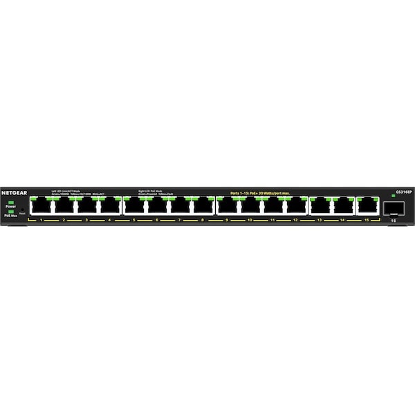 Netgear 16-Port PoE Plus Gigabit Plus GS316EP100NAS - main