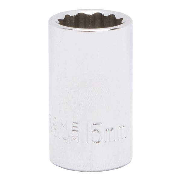 Vulcan Drive Socket, 15 mm Socket, 1/2 in Drive, 12-Point, Chrome Vanadium Steel, Chrome, MT6529861 MT6529861 - main