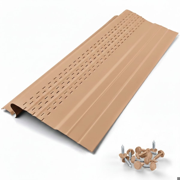 Waterlock Pro Aluminum Gutter Guard, Clay, 35ft WP-5KS-035-CLY - main