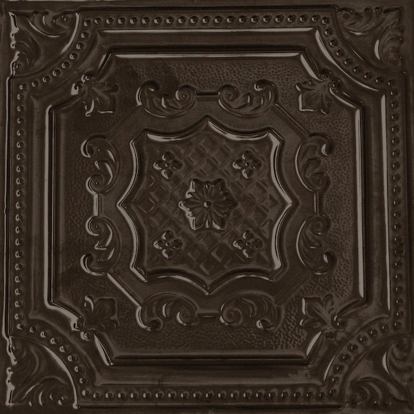 Shanko All Day Tony Pattern 612 Knights Armor Surface Mount Vintage Hand Painted Standard CeilingTiles, 6PK ADT612-NU-STD-KNTA-6 - main