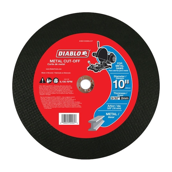 Diablo 10in. Metal Cut-Off Disc DBD100093L01F - main