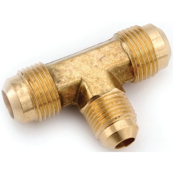 Anderson Metals Tube Reducing Tee, 1/2 x 1/2 x 3/8 in, Flare, Brass 754059-080806 - main
