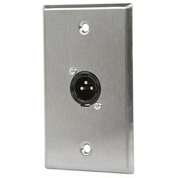 Monoprice Xlr Male 3 Pin One Port Wall Plate 7397 - main