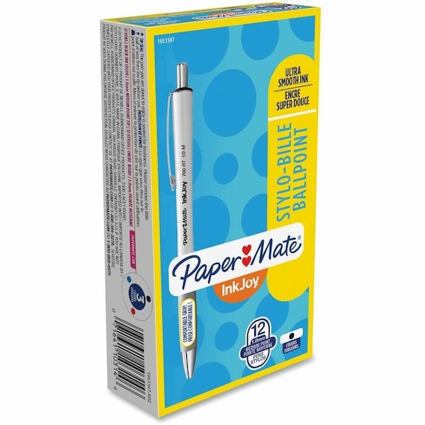 Paper Mate Pen, Inkjoy, 700Rt, Bk, 1.0, Bk, PK12 1951347 - main