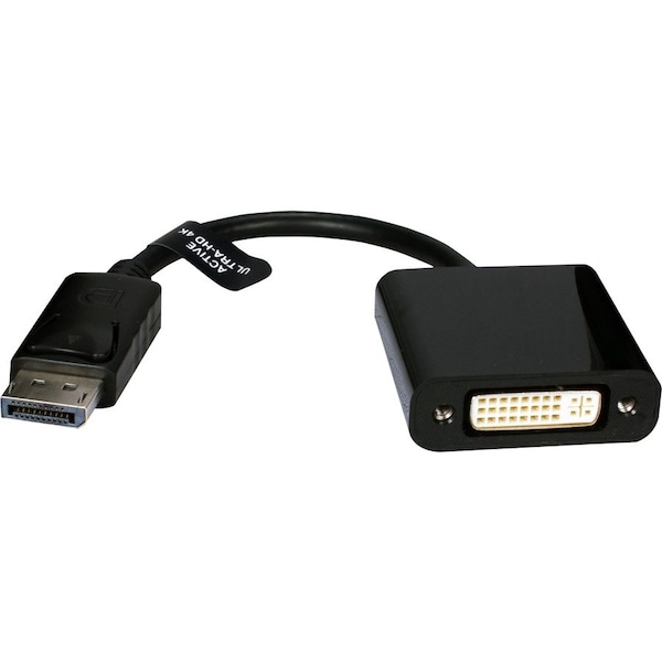 Qvs DisplayPort Male to DVI Female 4K Eyefinity Active Adaptor DPDVI-AMF - main