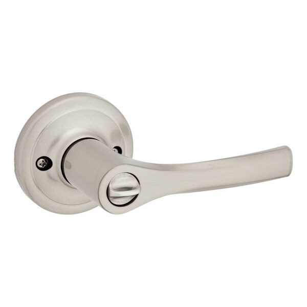 Kwikset Henley Lever Privacy Door Lock with 6AL Latch and RCS Strike Satin Nickel Finish 300HYL-15 - main