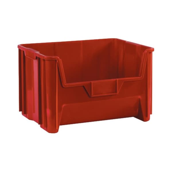 Partners Brand Storage Bin, Red, 4 in; 5 in W, 6-1/2 in; 9-1/4 in L, 3 PK BING111 - main
