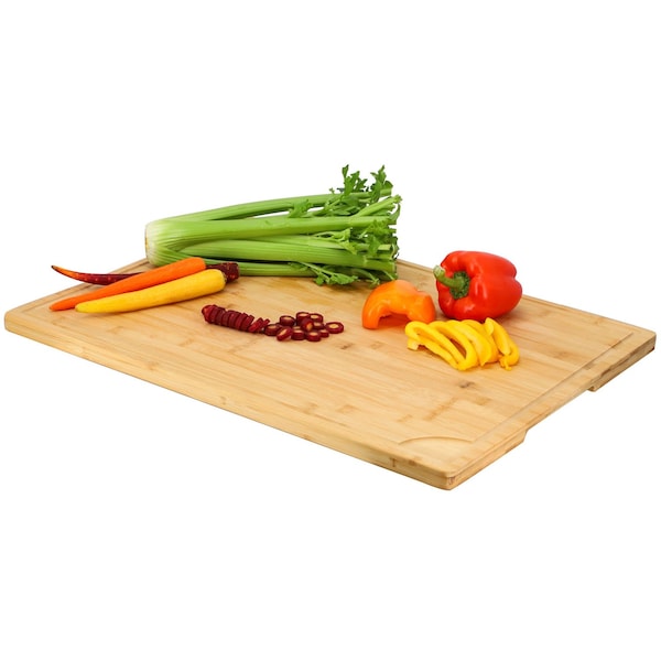 Megachef Bamboo 24 x 18 Inch Large Cutting, Prep and Serving Board 750122168M - main