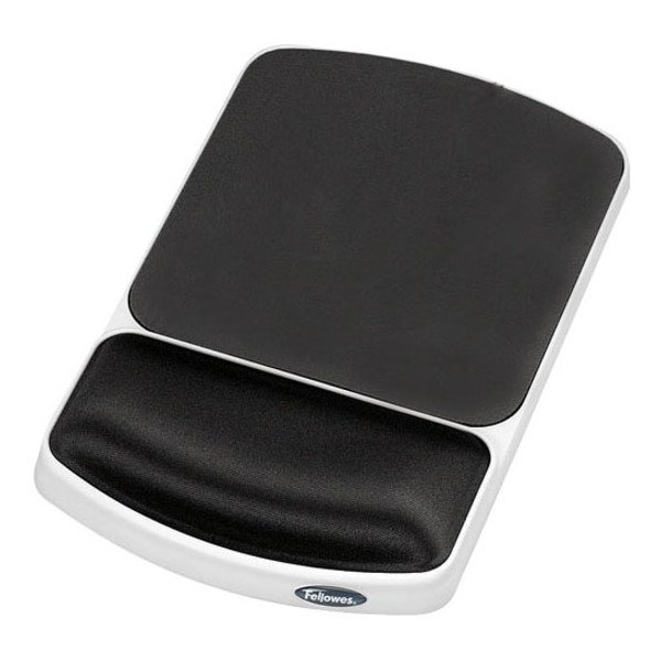 Fellowes Gel Wrist Rest and Mouse Pad GraphitePlatinum, Gray FEL91741 - main