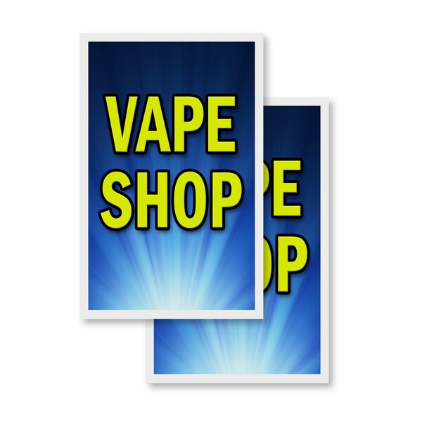 Signmission Vape Shop, Vinyl Decals Only 24 Inch x 36 Inch, Vinyl Decal, 2PK DSB-2436-2PACK-Vape Shop - main