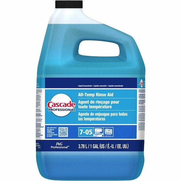 Cascade Rinse Aid, 1 gal, Bottle, Unscented 71187 - main