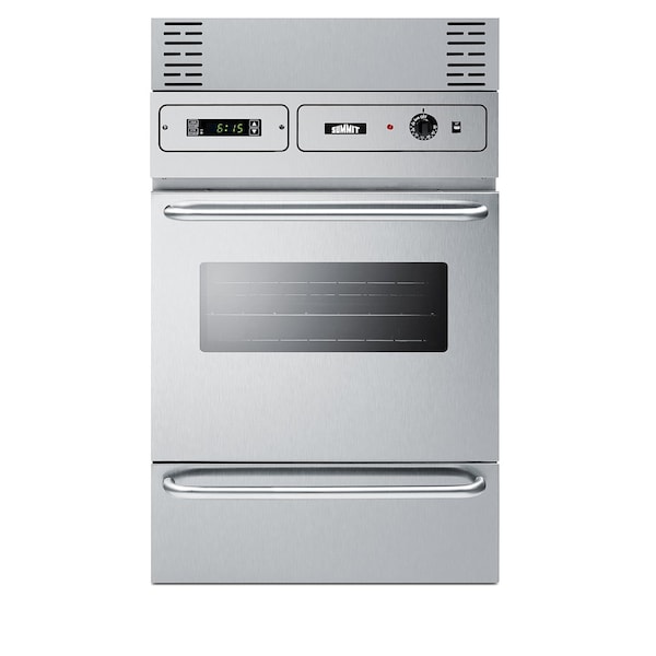 Summit 24in Wide Electric Wall Oven, 115V TEM755BKW - main