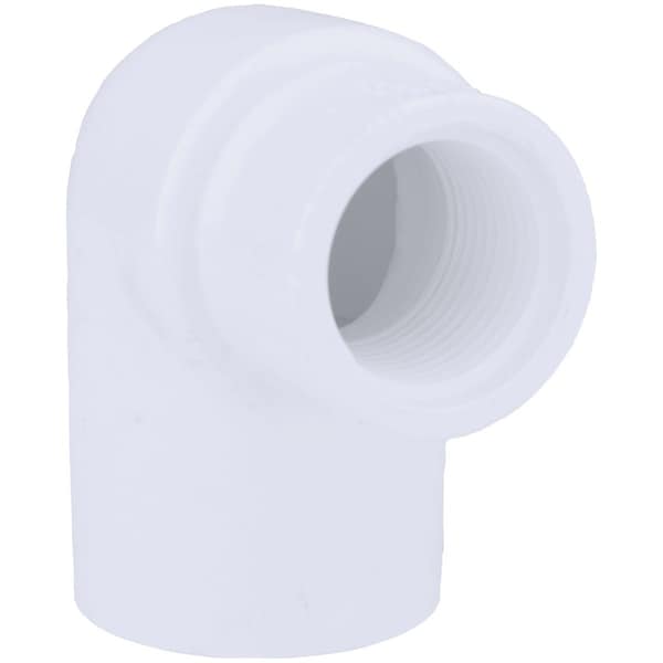 Charlotte Pipe And Foundry 1'' Slip x 3/4'' Female Schedule 40 90 Deg. PVC Elbow, 1/4 Bend PVC 02301 3000HA - main