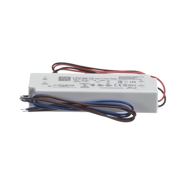 Atlantic Food Bars LED Driver/Power Supply, 100-240VAC Input, 12VDC Output, 50/60HZ AFBLPV60 - main