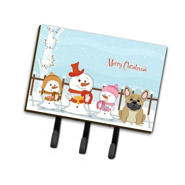 Carolines Treasures Merry Christmas Carolers French Bulldog Cream Leash or Key Holder BB2341TH68 - main