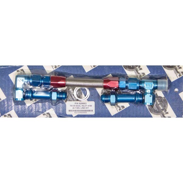 Fragola 920003 0.88-20 in. Holley 4150 Dual Inlet -8 AN Fuel Line Kit FRG920003 - main
