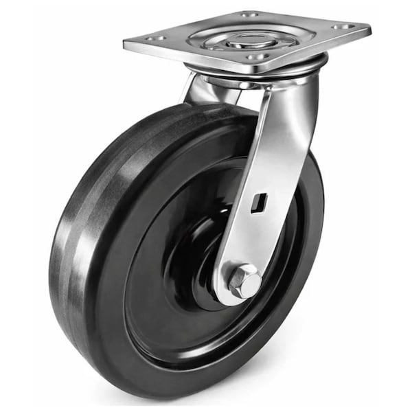 Hyw Products Heavy Duty Caster 8in x 2in Phenolic Wheel Stainless Steel - Swivel 40-80S-A1-PH(STS) - main