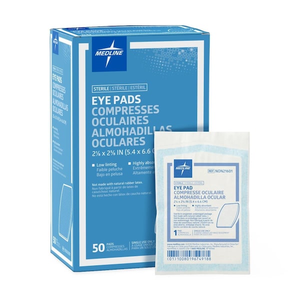 Medline Sterile Eye Pad, 2-1/8in x 2-5/8in, 600PK NON21601 - main