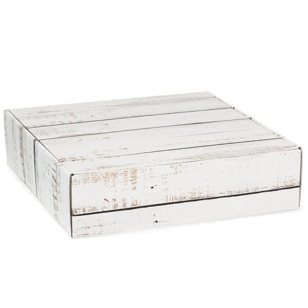 Nashville Wraps Distressed Wood Gourmet Shipping Box, 12x12x3, 6PK 54DW - main